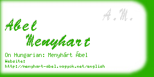 abel menyhart business card